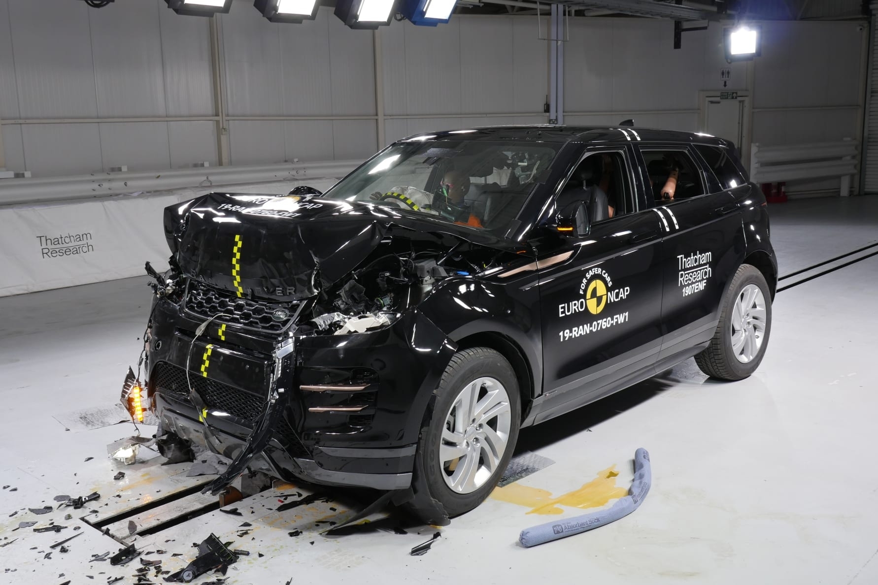 Range Rover Evoque Frontal full width test April 2019