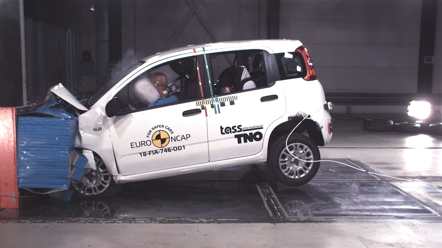 FIAT Panda frontal offset impact test Dec 2018