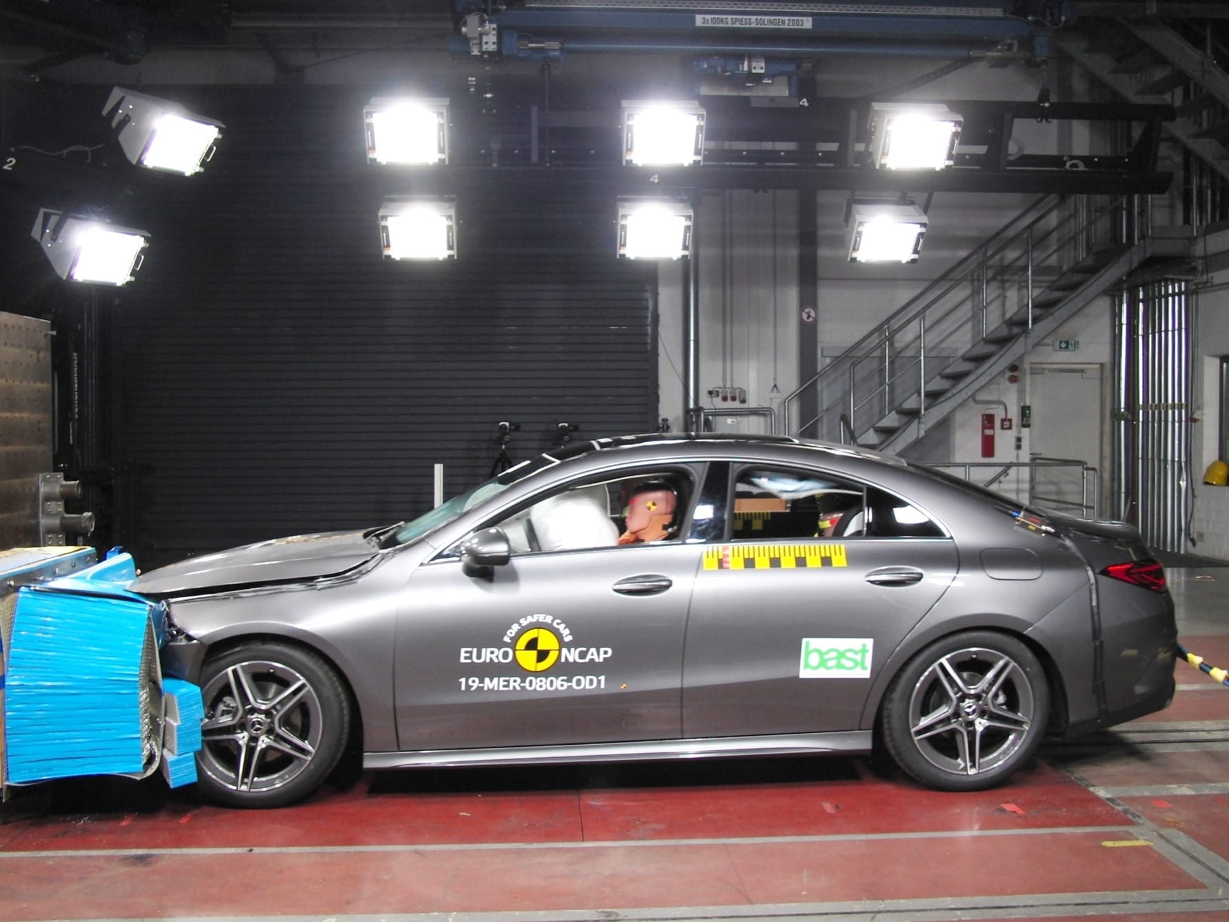 Mercedes-Benz CLA frontal offset impact test Euro NCAP 2019